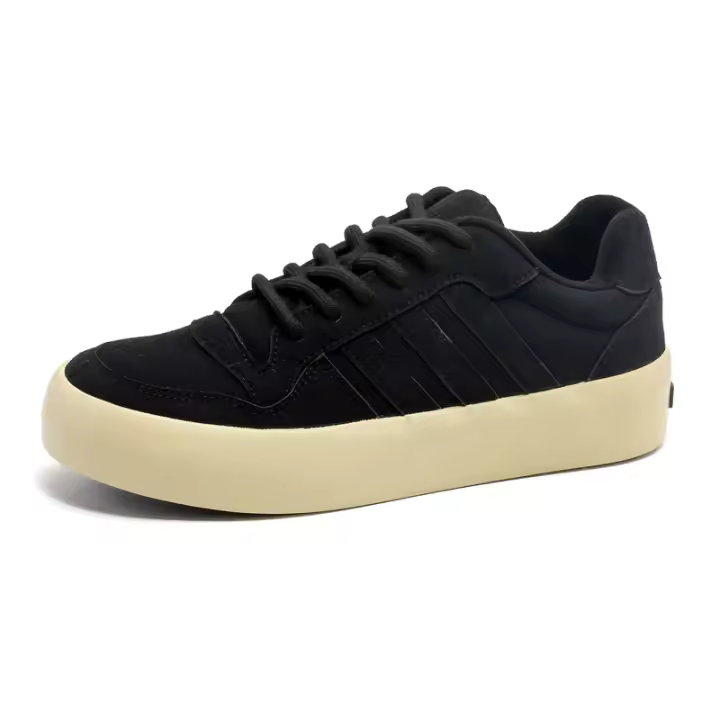 Zapatillas casuales de moda para hombre, estilo literario juvenil, zapatos negros sin cordones, zapatos de nicho con suela gruesa. - 1