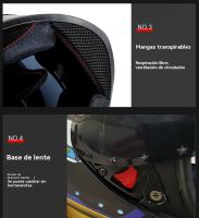 Casco integral moto mujer MX Carreras de Locomotora hombre seguro - details 13