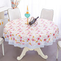 Mantel de Mesa de Hotel Impermeable de PVC Resistente al Aceite con Borla de Encaje - details 2