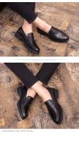 Mocasines tejidos con tacón plano de color liso, zapatos de cuero de cuello alto transpirables de alta calidad para hombres y mujeres - details 5
