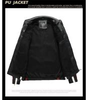 Nuevo traje de carreras de motos de los hombres, de cuero, de lana, delgado, chaqueta oscura, chaqueta de invierno para hombres, chaqueta de choque etiqueta - details 9