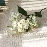 Flores artificiales grandes de hortensia, ramas de hortensias de seda hechas a mano de plástico, flores falsas realistas coloridas, decoración de boda - details 12