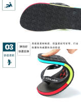 Chanclas de goma para hombre, zapatillas de playa informales al aire libre, sandalias con pasador - details 4