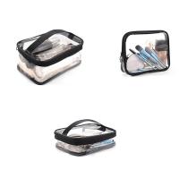 Bolsa de lavado con cremallera de TPU informal portátil, organizador de maquillaje femenino, almacenamiento de baño, bolsa de cosméticos transparente, estuche de maquillaje, bolsa de almacenamiento - details 0
