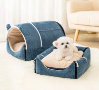 Casa de Perro lavable y cálida Para invierno, cama cerrada Para cachorros, perrera, tienda de campaña plegable portátil Para mascotas - details 3