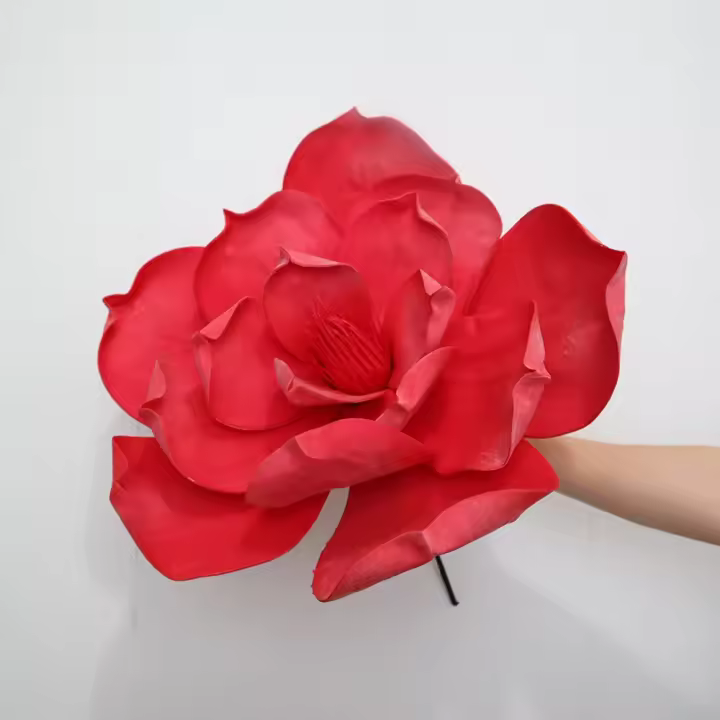 Flor de Magnolia simulada 3D, 30/50CM, flor de simulación de espuma colorida, paisaje de centro comercial, decoración de boda, flor simulada - 1
