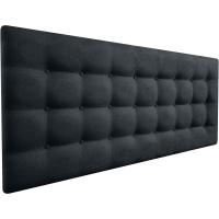 Cabeceros de Camas Oslo cabeceros tapizados de madera cabecero acolchado cabecero Polipiel Blanco cabeceros para dormitorio cabecero de cama (negro, 150 x 70) - details 0