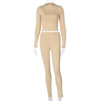 Conjunto deportivo de dos piezas de manga larga, nuevo traje informal de moda para mujer - details 132