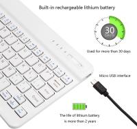 Miniteclado inalámbrico Portátil con Bluetooth, recargable para Apple, iPad, iPhone, Samsung, tableta, teléfono, iOS, Android, Windows - details 19
