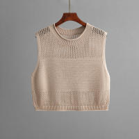 BGTEEVER Spring Summer Elegant Slim Ladies 2 Pieces Knitted Set O-neck Sleeveless Vests & High Waist Split Sweaters Skirts - details 10