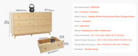 SucceBuy Cómoda de madera de 6 cajones con rieles deslizantes y características de seguridad antivuelco - details 1