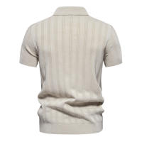 Polo de punto para hombre, manga corta y cuello vuelto, novedad - details 2