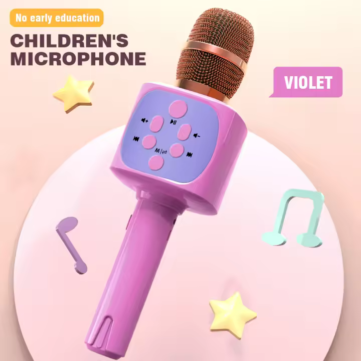 Micrófono de Karaoke Bluetooth inalámbrico de mano, altavoz para niños, máquina de canto para fiesta en casa, Juguetes Divertidos para niños, navidad - 1