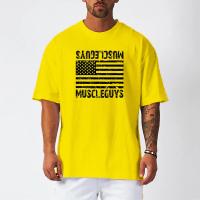 Men Bodybuilding Workout Oversized Loose T-shirt Summer Mesh Breathable Quick Dry Short Sleeved Tops Casual Fashion Gym Clothing - details 20