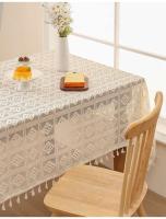 Mantel de crochet verde retro, funda de tela hueca, ENCE para el hogar, decoración de mantel de mesa de comedor - details 13