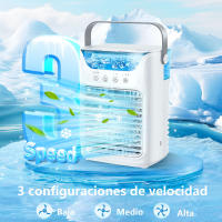 Enfriador de aire USB pequeño, mini enfriador de aire, aire acondicionado personal de 3 velocidades, 700 ml, tanque de agua grande - details 2