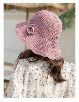 Negro Primavera Verano coreano playa paja wer ocio protección solar pescador sombrero de cubo para mujeres gorras de Panamá - details 5