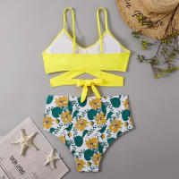Bikini de dos piezas de cintura alta con estampado de leopardo, traje de baño sexy para mujer - details 15