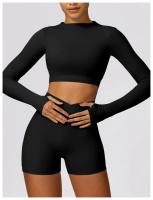 Pantalones cortos de Yoga de cintura alta para mujer, mallas cortas de realce de barriga para Fitness, gimnasio, correr - details 29
