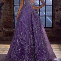 2025 nuevo vestido de noche para mujer primavera/verano con lentejuelas y mangas abiertas, vestido ajustado, falda larga - details 1