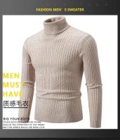 Nuevo suéter de cuello alto de invierno para hombre, suéter tejido informal para hombre, jerséis de Fitness para mantener el calor, Tops - details 12