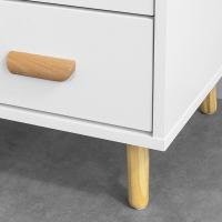 Auxiliares Mesita de Noche con 3 Cajones Mesa para Salón Comedor con 2 Estantes 48 x 40 x 60 cm Gris ES - details 15