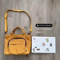 Bolso de mano de lona de algodón grande Retro con cremallera de pana para mujer, bolso cruzado ecológico informal portátil para mujer, bolso de mano con felpa - details 5