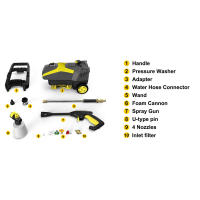 DECOKTOOL Lavadora eléctrica, 4800PSI Max 3.0 GPM de potencia con manguera de 20 pies, cable de 35 pies, 4 boquillas Cañón de espuma Lavadora de alta presión para - details 9