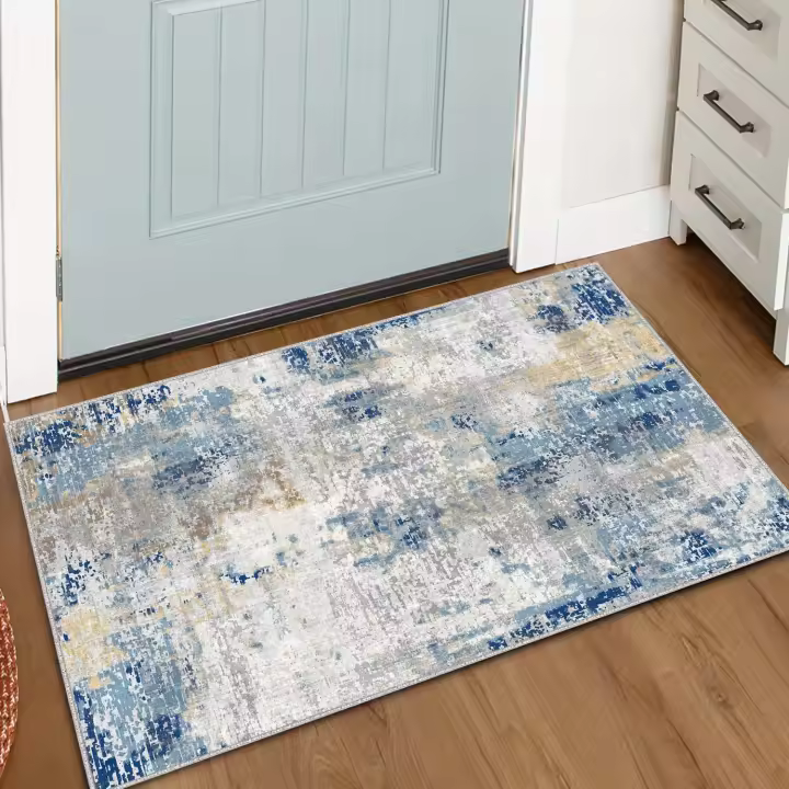 Alfombra De Área De Sala De Estar Bohemia, Pequeña Alfombra De Entrada Para Puerta, Antideslizante, Lavable, 1 unidad - 1