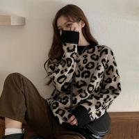 Suéteres de punto para mujer, Jersey holgado Vintage de estilo perezoso, blusa para mujer, jerséis con cuello redondo para otoño e invierno 2024 - details 4