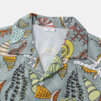 Camisa de manga corta para hombre, Camisa ajustada con estampado de flores fragmentadas, serie CS, primavera y verano, 2024 - details 94