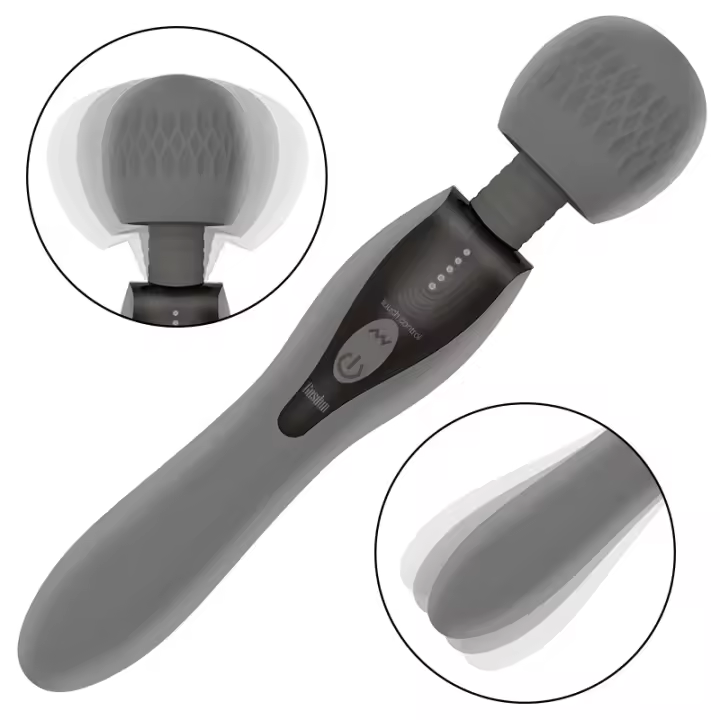 Vibrador potente con Control de frecuencia para mujer, máquina sexual de doble Motor, Varita AV, vagina, masturbación, juguete sexual - 1