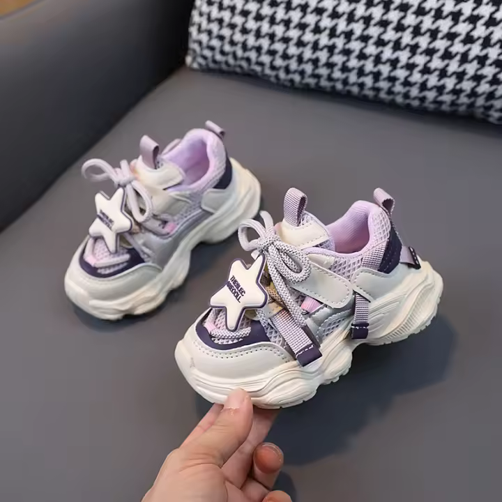 Zapatillas de suela blanda zapatos de malla transpirable zapatos para niños pequeños - 1