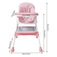 Trona 2 en 1 para bebés y niños pequeños rosa con reposapiés Trona para niños y niñas de 6 meses a 6 años que pesan hasta 176 libras - details 9