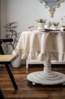 Manteles circulares de mesa franceses para el hogar, manteles con flecos de algodón y lino, decoraciones para fiestas en casa, bodas y cocinas - details 4