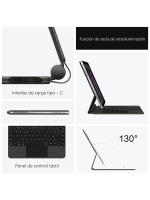 AJIUYU-Teclado mágico para iPad Pro, 13 pulgadas, M4 2024, magnético, iPad Pro 13, retroiluminación, español, Teclado inteligente, funda Folio - details 2