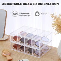Vitrinas de cristal transparente de 4 capas, organizador de escritorio apilable para sala de estar y el hogar - details 6