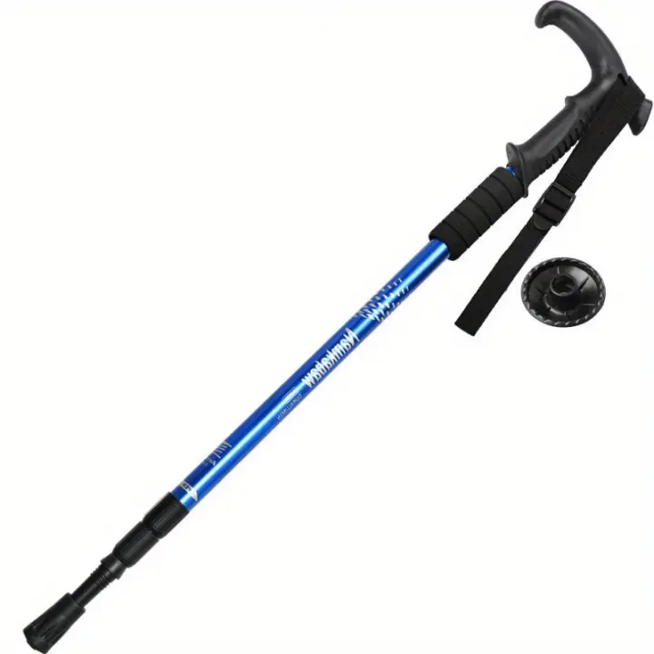 Bastones De Escalada Para Exteriores, alpenstock, Portátiles, Telescópicos De Aleación De Aluminio, Mango, 3 Secciones - 1