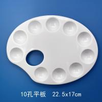 Paleta de pintura de flor de ciruelo de plástico blanco para niños, pies de paleta de acuarela acrílica - details 11
