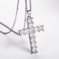 Nuevos Colgantes de Moda Colgante de Cruz de Jesús de Cristal Multicolor Dorado - details 5