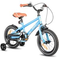 Bicicleta Infantil 14/16/18/20 Pulgadas para niñas y niños de 3-13 años, 14/16/18/20 Pulgadas Bicicleta para niños con estabilizadores (Rosa, Beige, Azul, Plata, Verde) - details 0