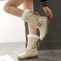 Otoño Invierno zapatos planos para mujer botas de nieve botas martin cálidas - details 4