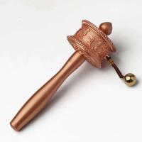 Rueda de oración tibetana Heag para aliviar el estrés y la ansiedad, diseño auténtico, perfecto para prácticas de meditación budista, aleación - details 4