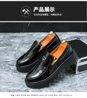 Plataforma de moda para hombres que aumenta los mocasines club nocturno estilista zapatos de moda. - details 8