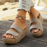 zapatos de zapatilla de tacón de cuña de verano para mujer - details 2