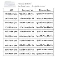Juego de funda de edredón con funda de almohada, edredón doble, ropa de cama, Queen, King, pareja o cama individual, 3 piezas - details 0
