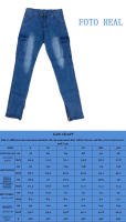 Pantalones vaqueros con bolsillos laterales para hombre, hechos de algodón puro - details 0