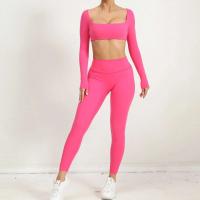 Nuevo TRE de 2 piezas, pantalones cortos deportivos, conjunto de body, ropa deportiva para mujer, traje de yoga para fortalecimiento de gimnasio - details 26