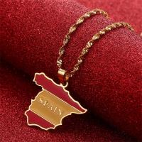 Collar con colgante de gota de aceite con mapa de la bandera española, boutique de moda para hombres y mujeres - details 1