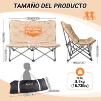 Silla de camping acolchada cómoda portátil de algodón al por mayor, silla plegable para exteriores, picnic, pesca, carga 136 kg - details 17